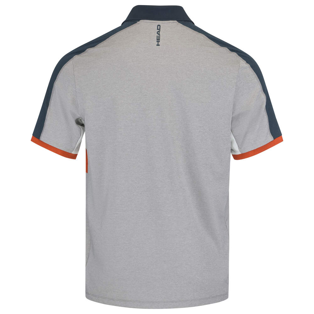 HEAD PADEL TECH POLO - GRAU, ORANGE