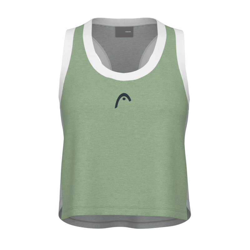 HEAD PLAY CROP DAMEN TOP - GRÜN, GRAU
