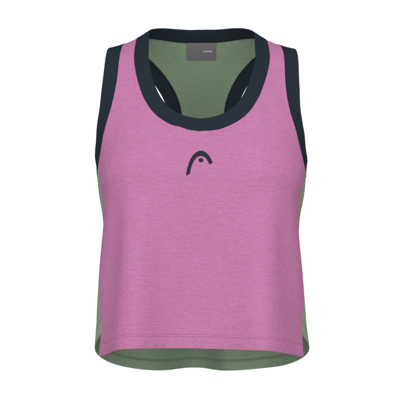 HEAD PLAY CROP DAMEN TOP - PINK, GRÜN