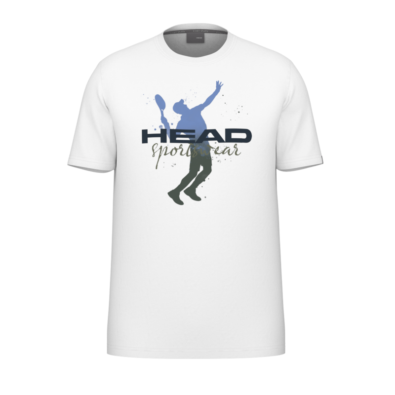 HEAD RACQUET HERREN T-SHIRT - WEISS, NAVY
