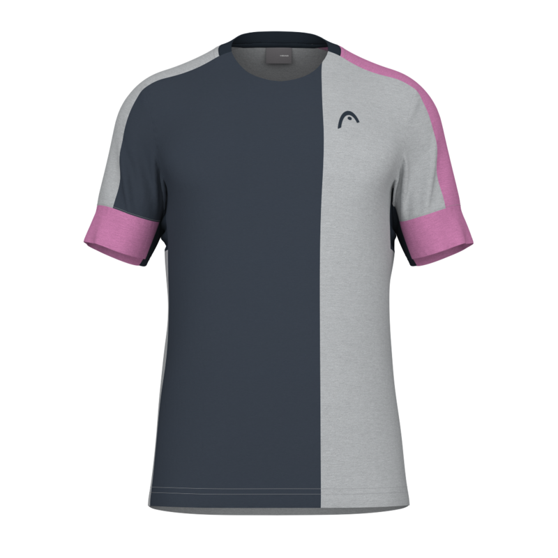 HEAD PLAY TECH HERREN T-SHIRT - PINK, GRAU
