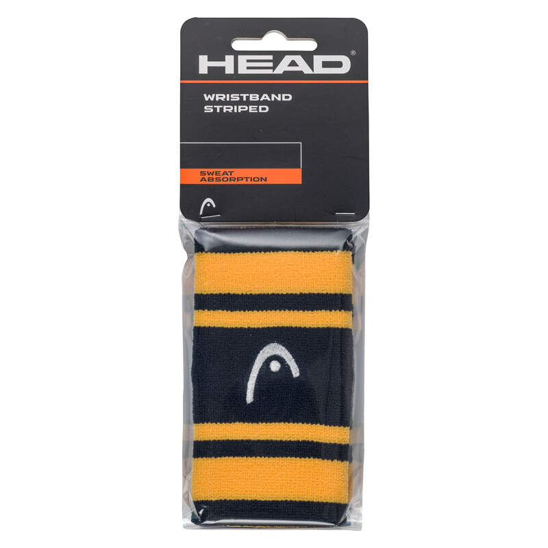 HEAD WRISTBAND 5" STRIPED - DUNKELBLAU,BANANA