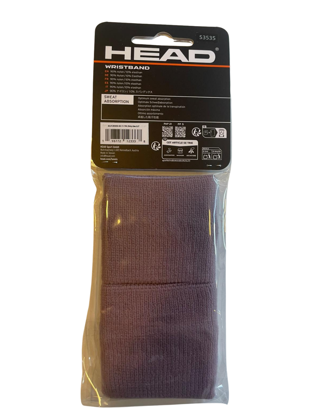 HEAD WRISTBAND 2,5" UNISEX - DUNKELLILA