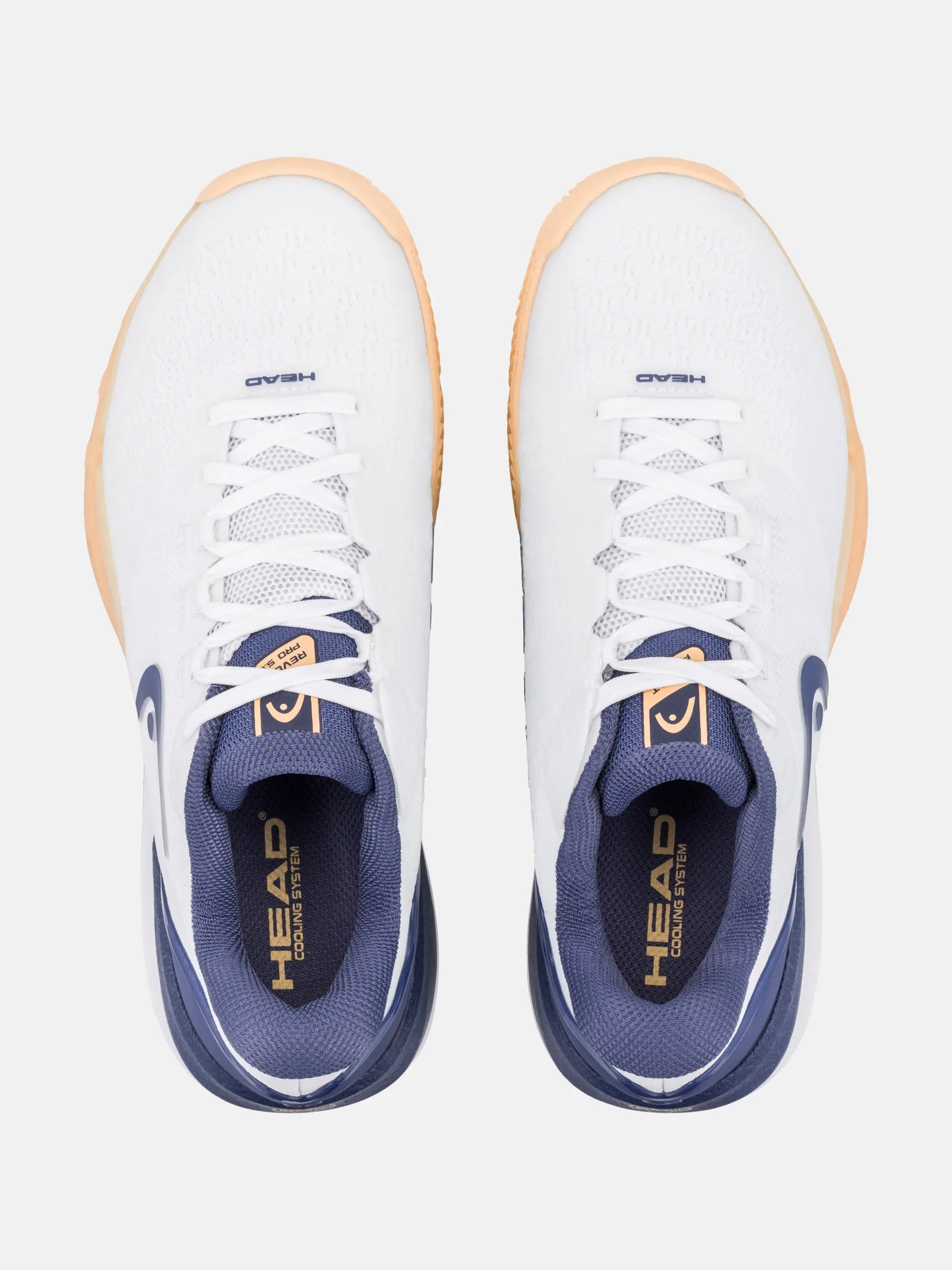 HEAD REVOLT PRO 4.0 DAMEN SANDPLATZSCHUHE - WEISS/APRIKOSE