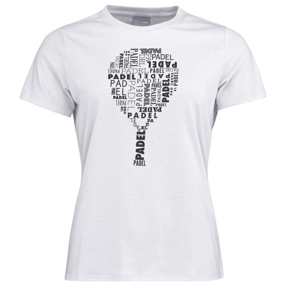 HEAD PADEL TYPO T-SHIRT WOMEN WH - AZ Tennisshop