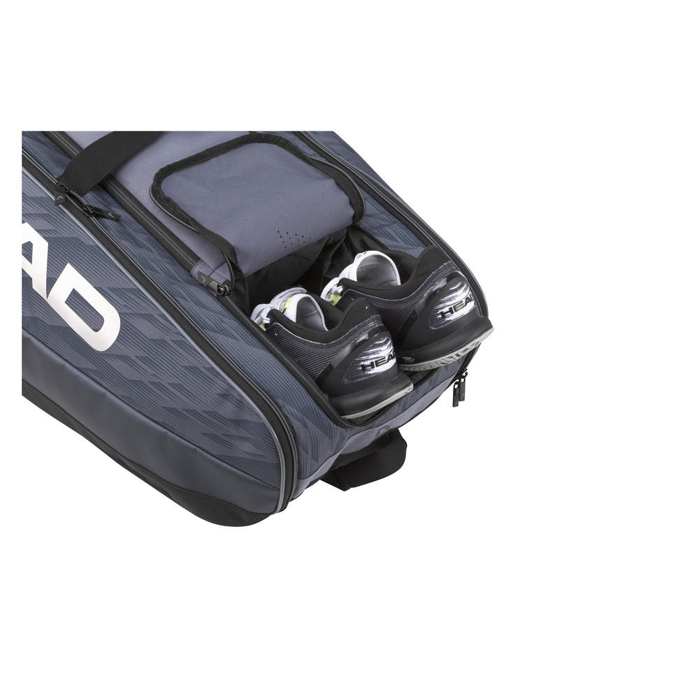 HEAD Djokovic 12R 2022 Schlägertasche Schwarz Anthrazit - AZ Tennisshop