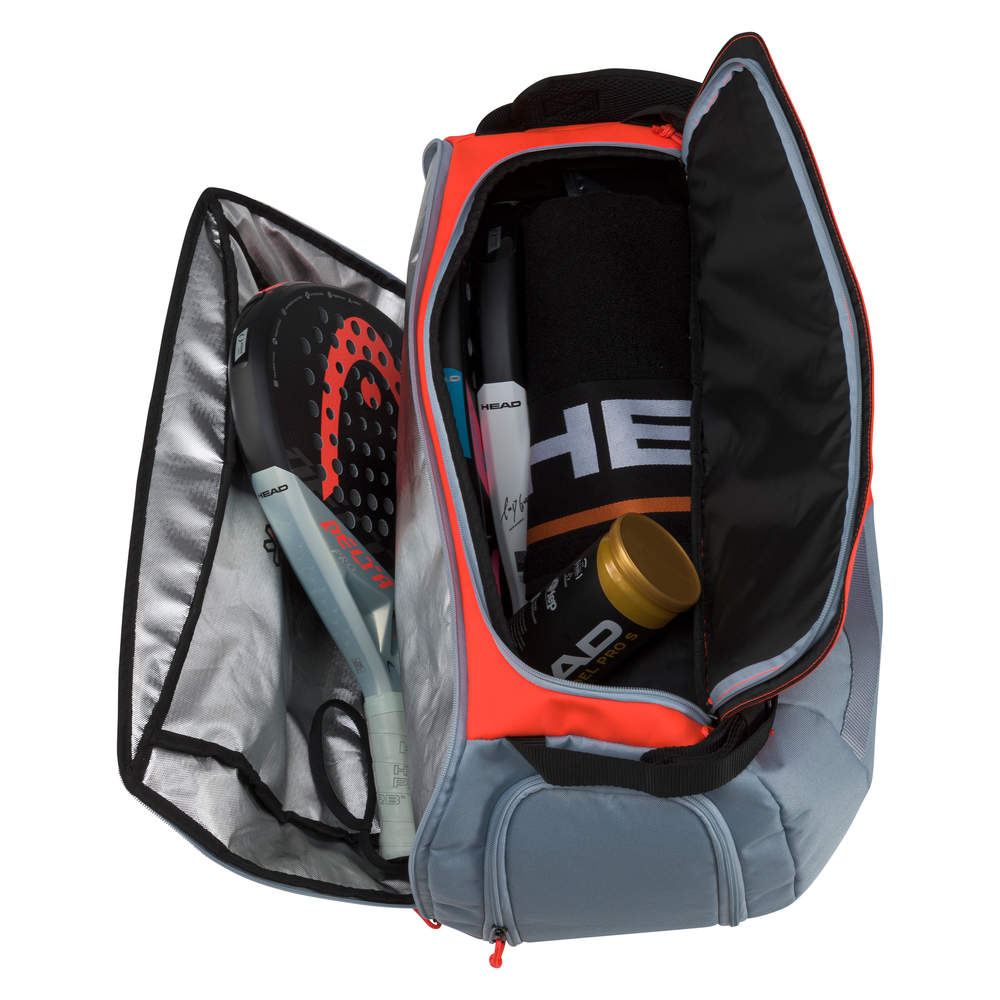 HEAD Delta Rucksack Grau Orange - AZ Tennisshop