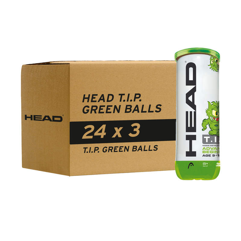 HEAD TIP GREEN 24 x 3ER DOSE KINDER TENNISBÄLLE
