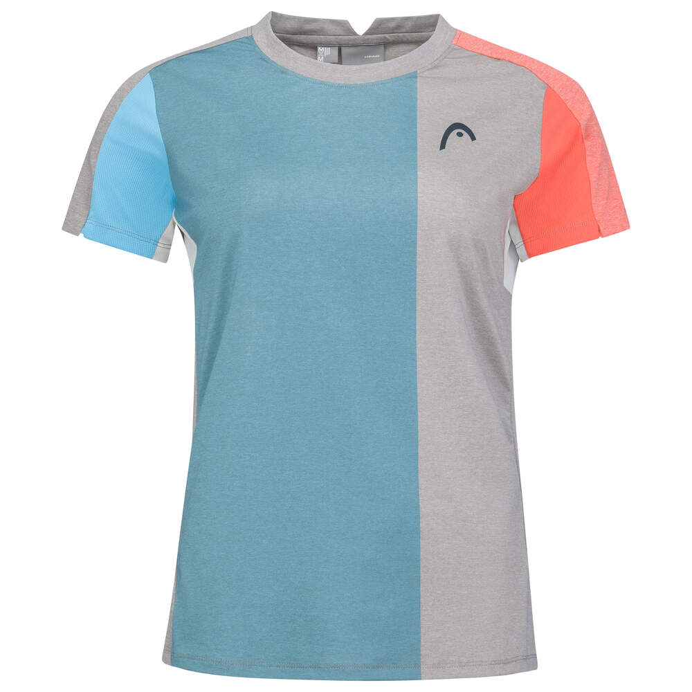 HEAD PADEL TECH DAMEN T-SHIRT 2023 - GRAU, ORANGE