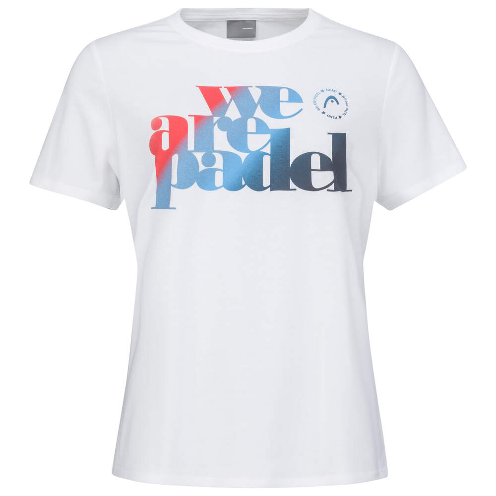 HEAD WE ARE PADEL II DAMEN T-SHIRT - WEISS, DUNKELBLAU