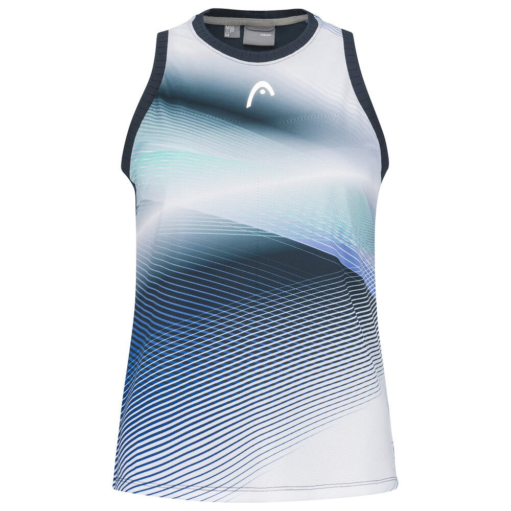 HEAD PERFORMANCE DAMEN TANK TOP 2023 - WEISS, DUNKELBLAU