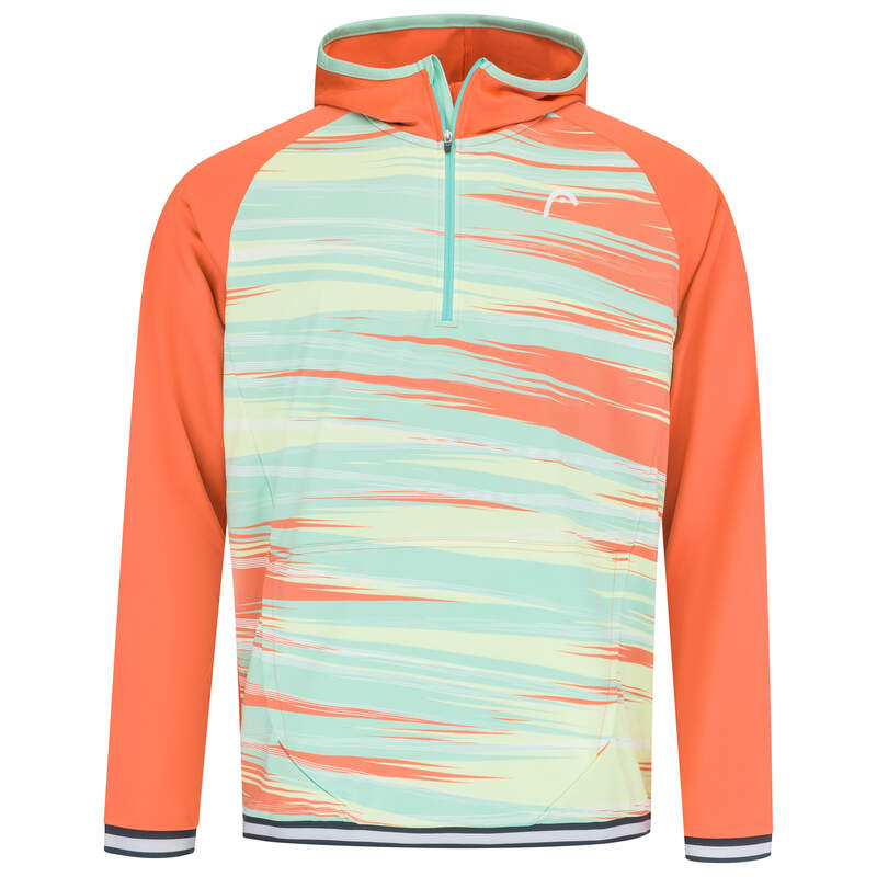 HEAD TOPSPIN HERREN HOODIE 2023 - ORANGE, MINT