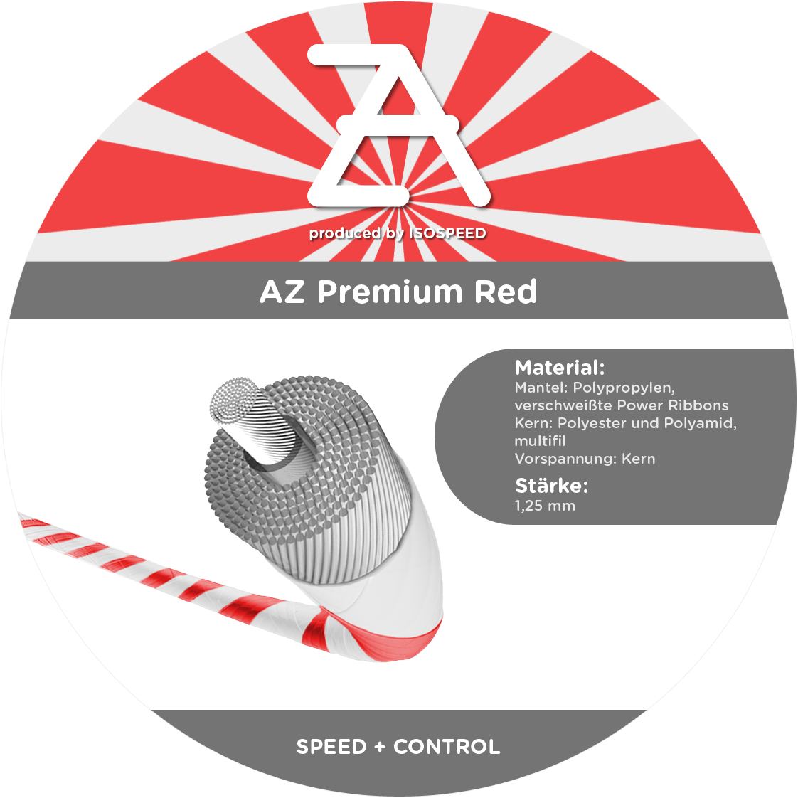 AZ Premium Red 200m Rolle - AZ Tennisshop