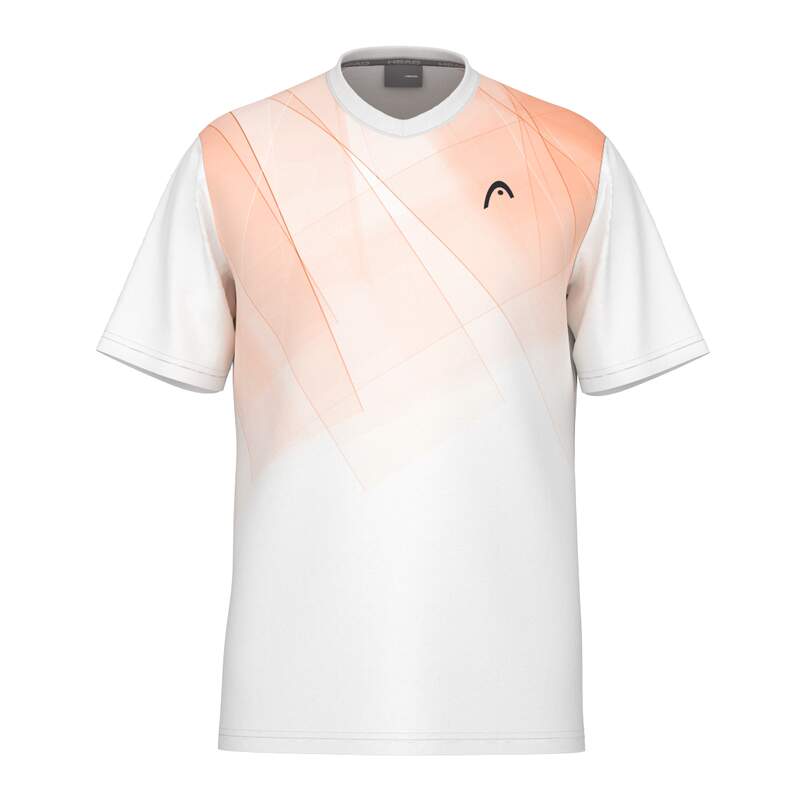 HEAD TOPSPIN BUBEN T-SHIRT - WEISS, ORANGE