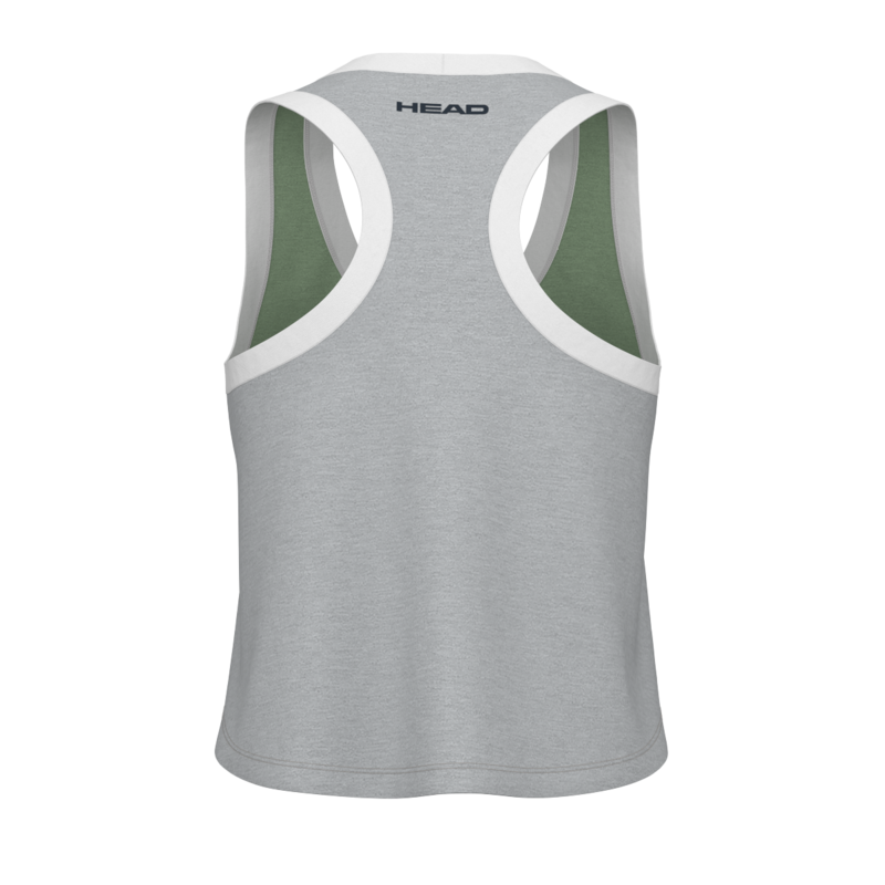HEAD PLAY CROP DAMEN TOP - GRÜN, GRAU