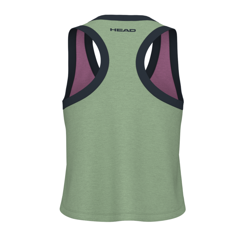 HEAD PLAY CROP DAMEN TOP - PINK, GRÜN