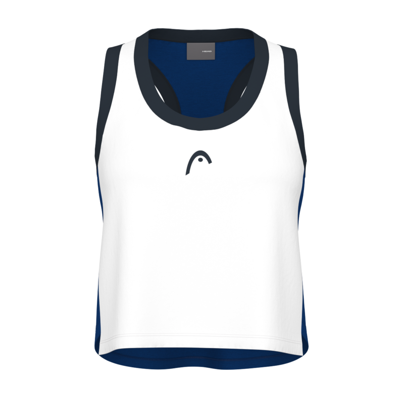 HEAD PLAY CROP DAMEN TOP - WEISS, ROYAL