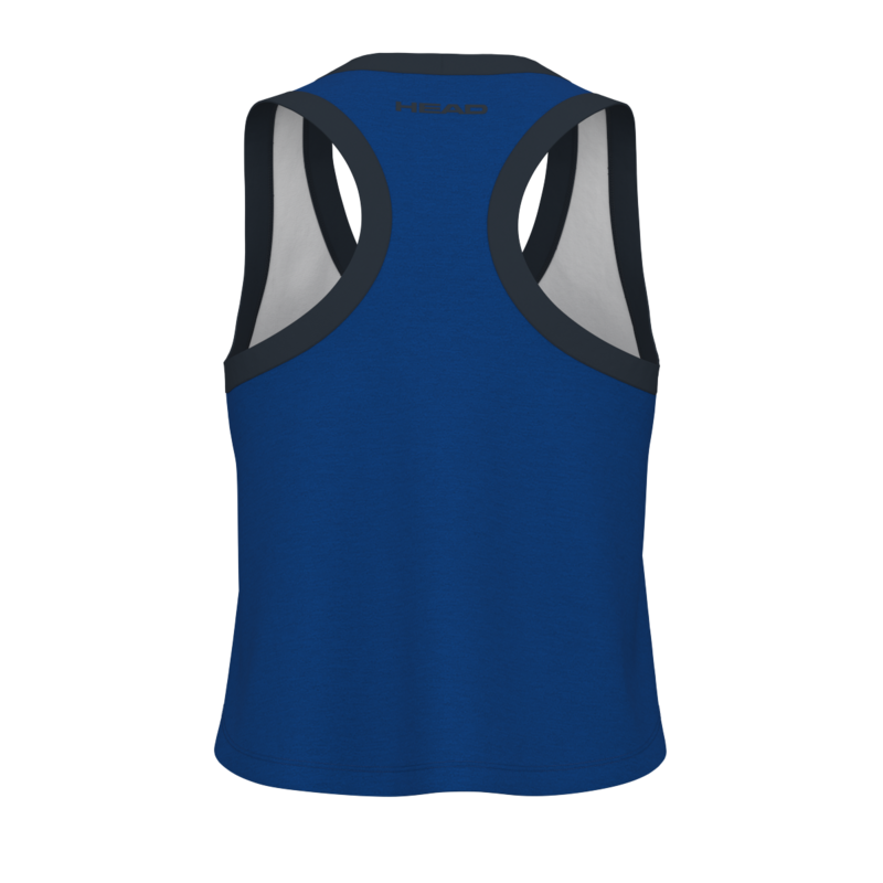 HEAD PLAY CROP DAMEN TOP - WEISS, ROYAL