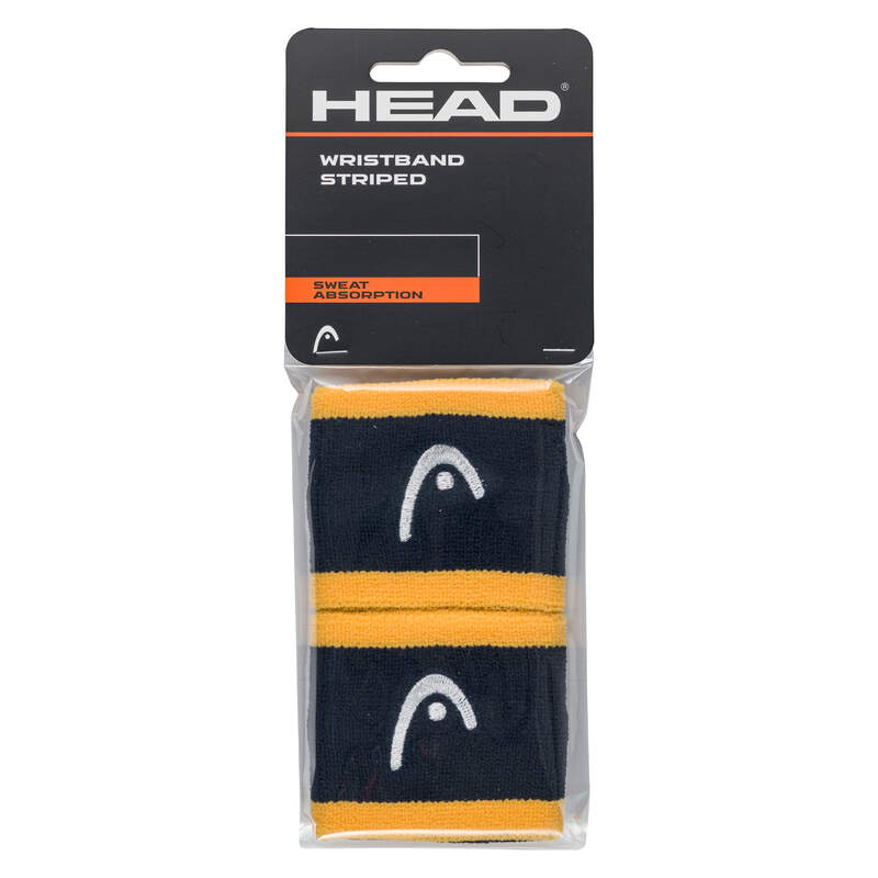 HEAD WRISTBAND 2.5 STRIPED - DUNKELBLAU, BANANA
