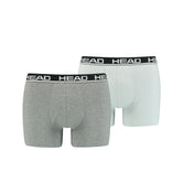 HEAD BASIC BOXER SHORT 2ER PACK - GRAU