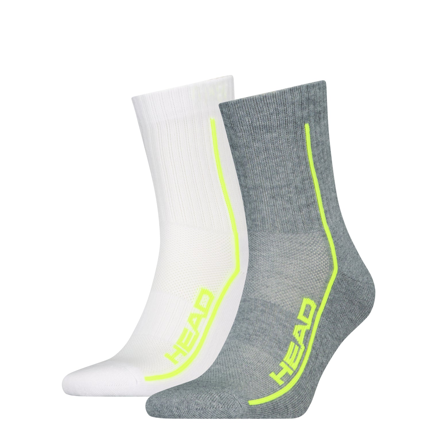 HEAD ALL SPORTS PERFORMANCE SOCKEN 2ER PACK - WEISS, GRAU