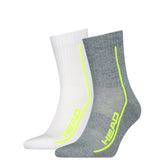 HEAD ALL SPORTS PERFORMANCE SOCKEN 2ER PACK - WEISS, GRAU