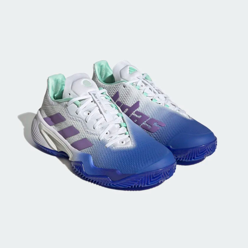 ADIDAS BARRICADE DAMEN SANDPLATZSCHUHE - WEISS, BLAU