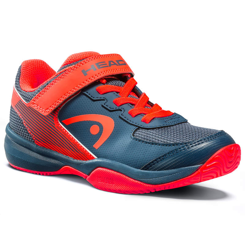HEAD Sprint Velcro 3.0 Allcourtschuh Kinder Dunkelblau Neonrot - AZ Tennisshop