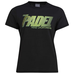HEAD Padel SPW T-Shirt Damen Schwarz - AZ Tennisshop