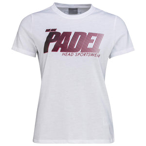 HEAD Padel SPW T-Shirt Damen Weiss - AZ Tennisshop