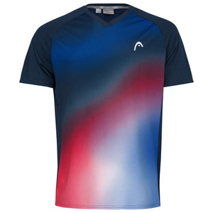 Head Topspin T-shirt Buben Dunkelblau, Rot - AZ Tennisshop
