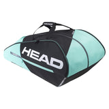 HEAD Tour Team 12R Schlägertasche Schwarz Mint - AZ Tennisshop