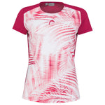 HEAD TIE-BREAK DAMEN T-SHIRT 2023 - MAGENTA, WEISS