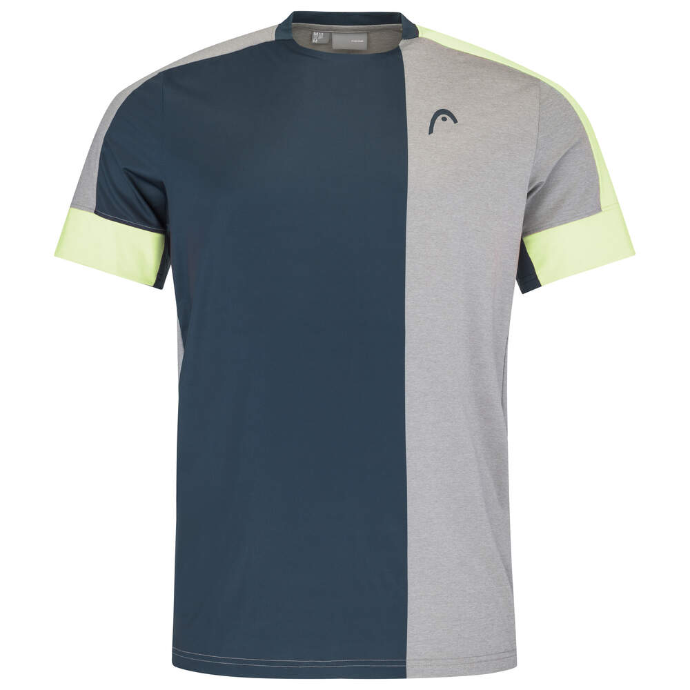 HEAD PADEL TECH HERREN T-SHIRT - GRAU, DUNKELBLAU