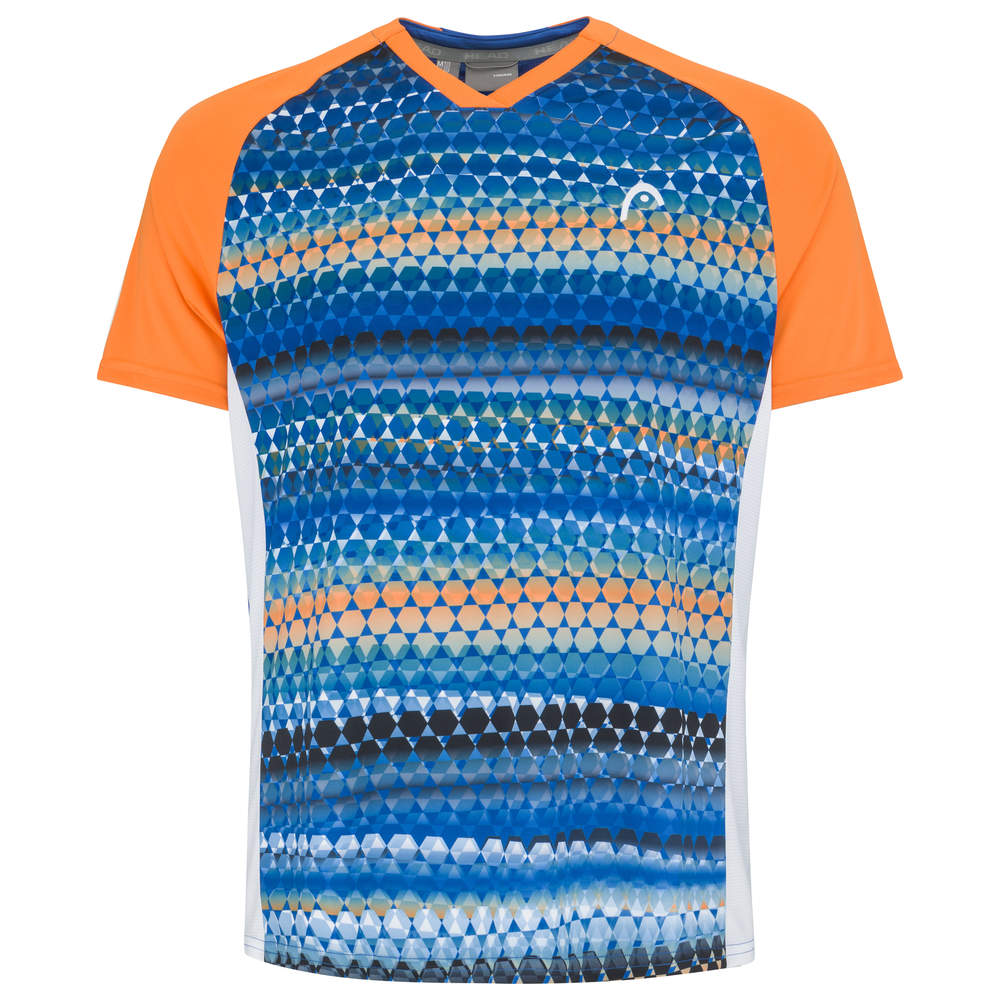 HEAD TOPSPIN HERREN SHIRT - BLAU, ORANGE