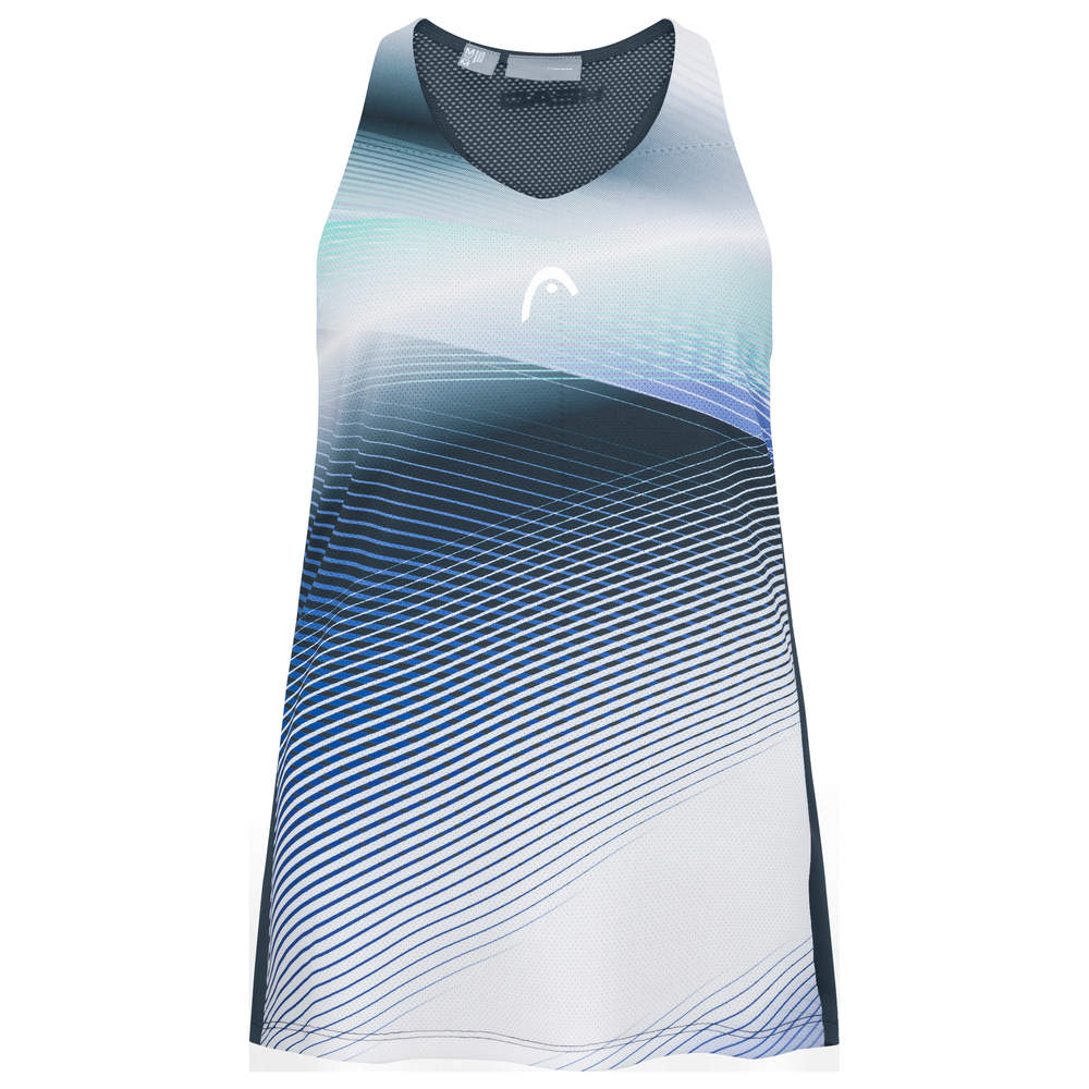 HEAD AGILITY MÄDCHEN TANK TOP - DUNKELBLAU, WEISS