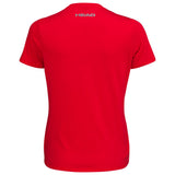 HEAD CLUB BASIC DAMEN T-SHIRT - ROT