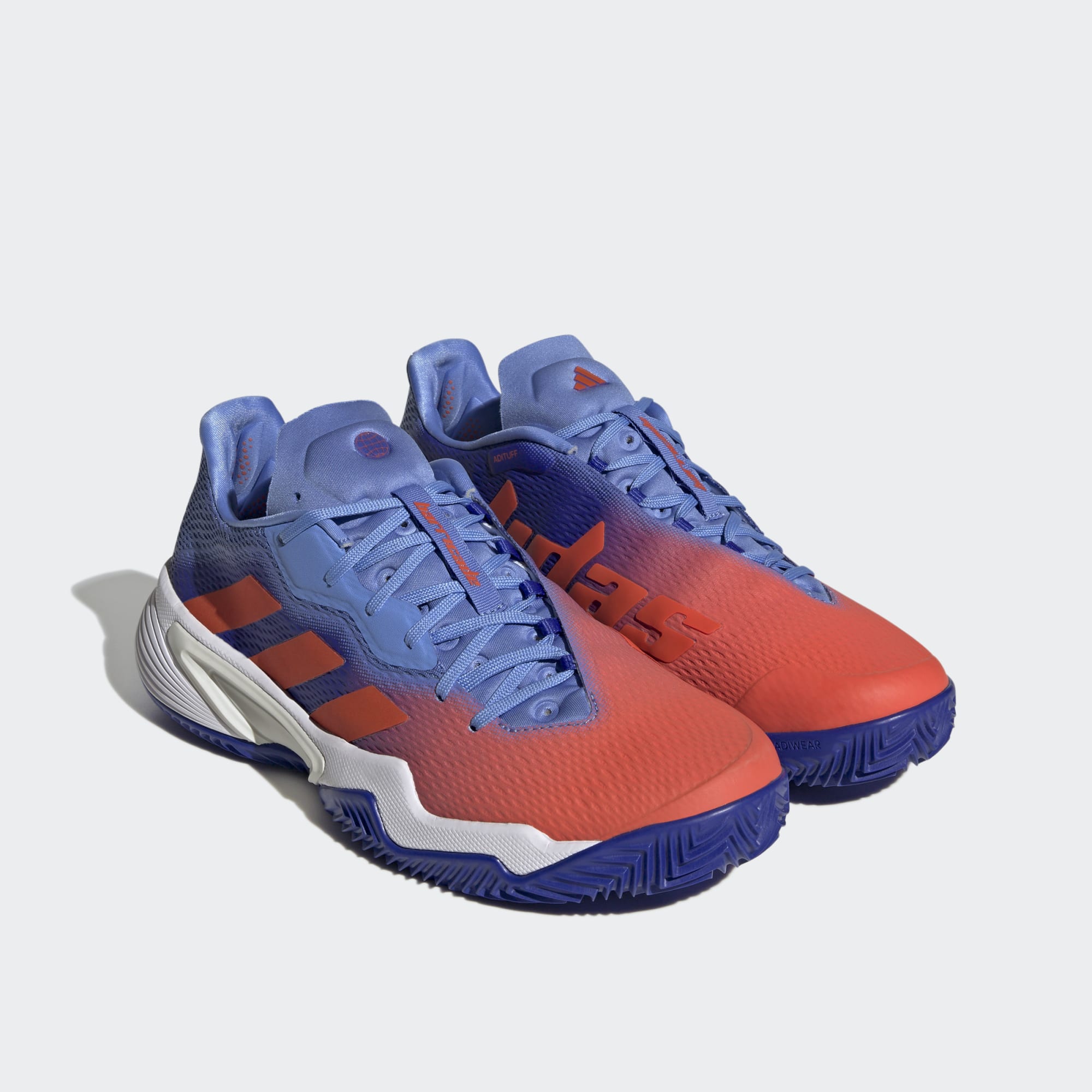 ADIDAS BARRICADE HERREN SANDPLATZSCHUHE - BLAU, ORANGE